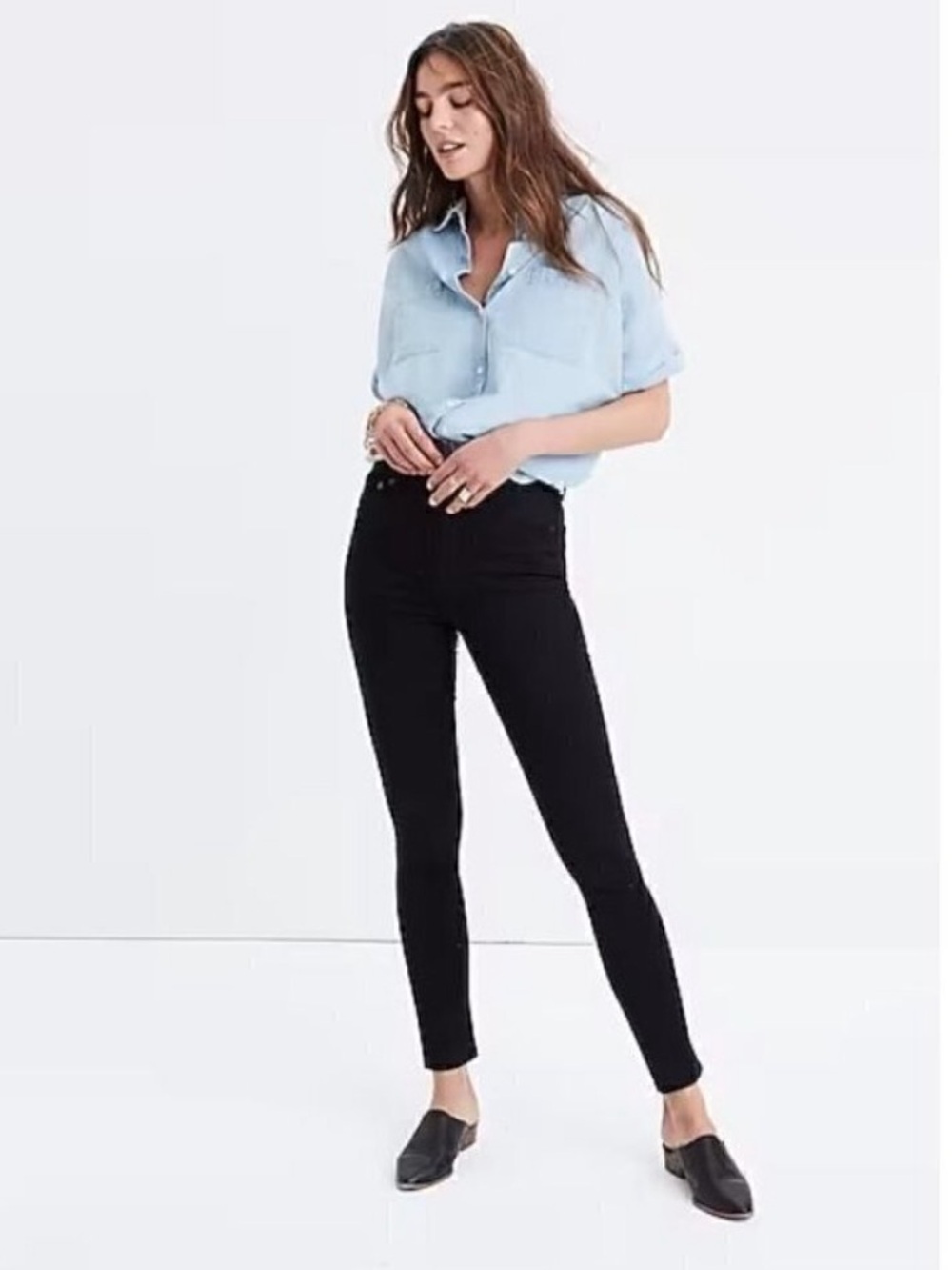 Madewell Black 9” High Riser Skinny Jeans Size 29 - Soft Casual Denim